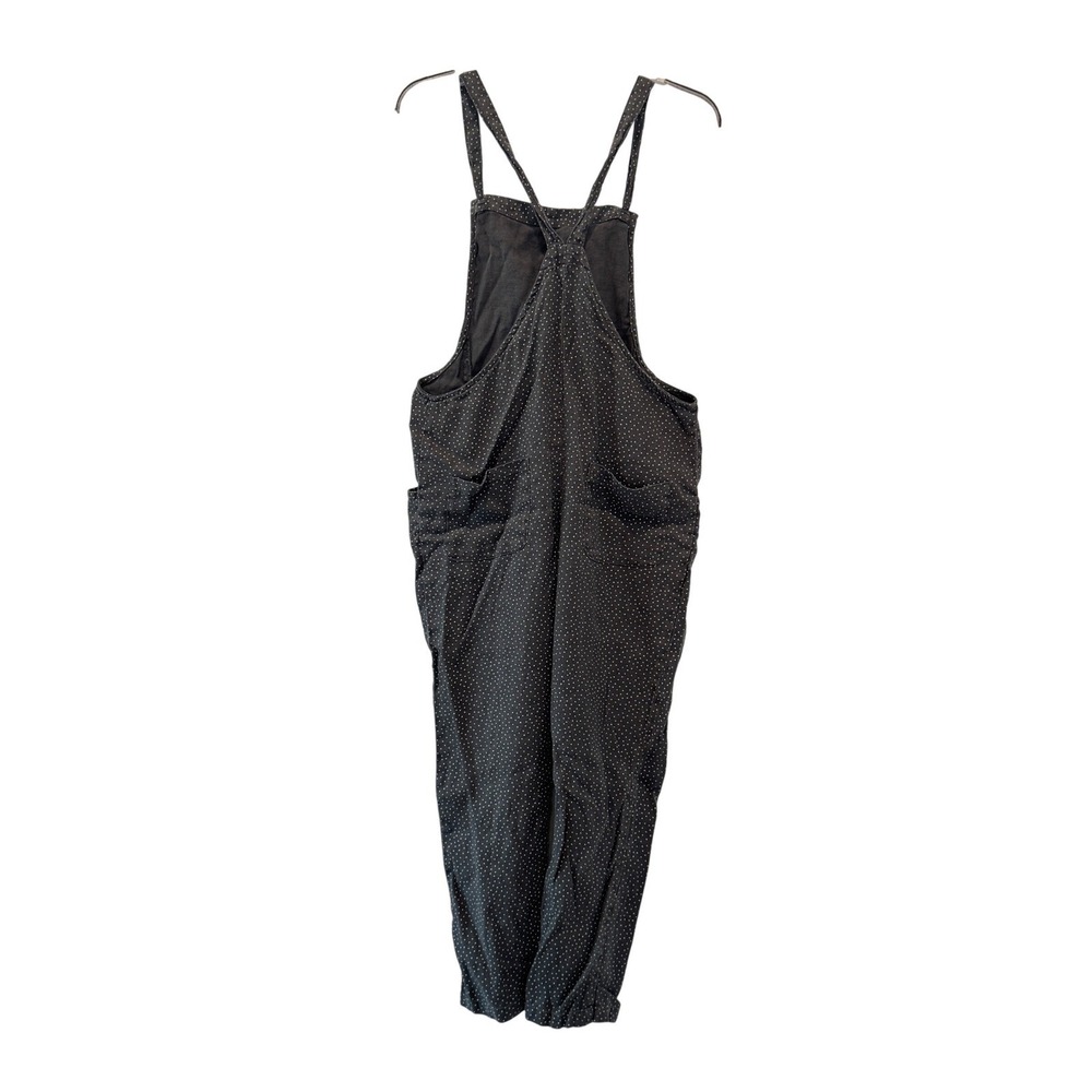 Rylee Cru Womens Small Polka‎ Dot Overalls Jumpsuit Black Teacher Mom Artsy Cozy - Picture 4 of 7